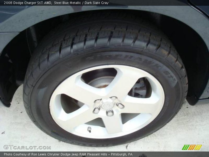 Steel Blue Metallic / Dark Slate Gray 2008 Dodge Charger SXT AWD