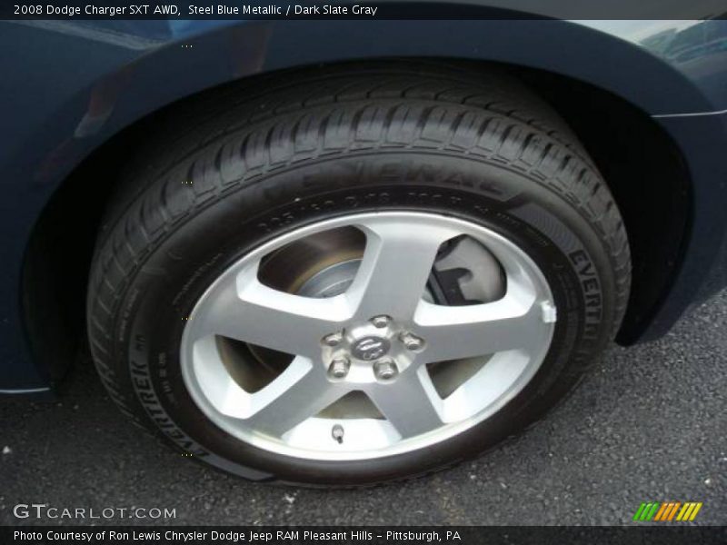 Steel Blue Metallic / Dark Slate Gray 2008 Dodge Charger SXT AWD