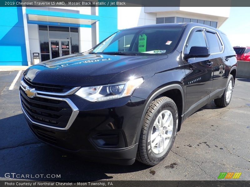 Mosaic Black Metallic / Jet Black 2019 Chevrolet Traverse LS AWD