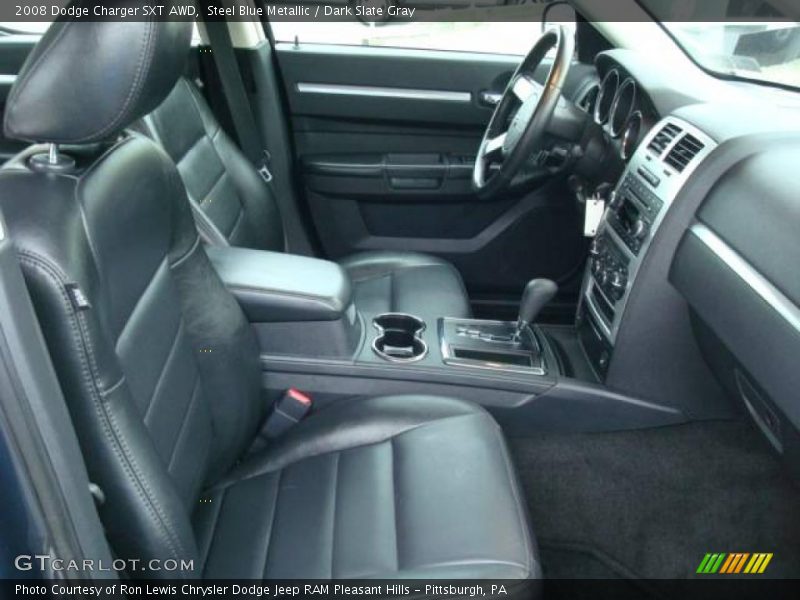 Steel Blue Metallic / Dark Slate Gray 2008 Dodge Charger SXT AWD