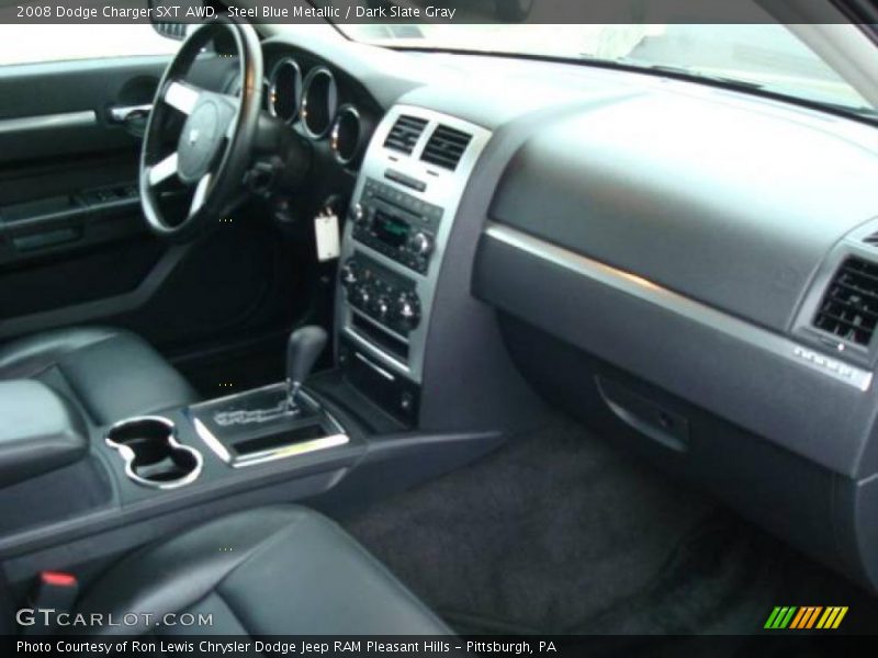 Steel Blue Metallic / Dark Slate Gray 2008 Dodge Charger SXT AWD