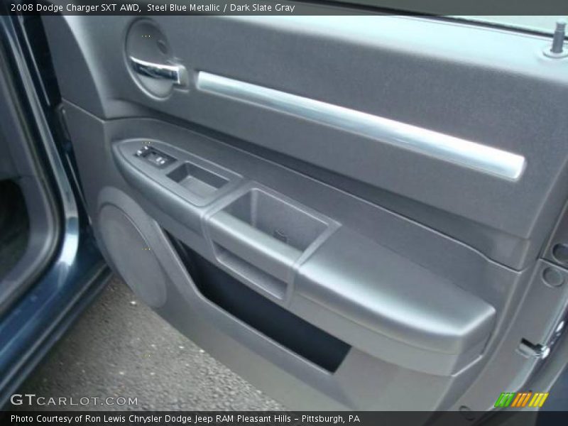 Steel Blue Metallic / Dark Slate Gray 2008 Dodge Charger SXT AWD