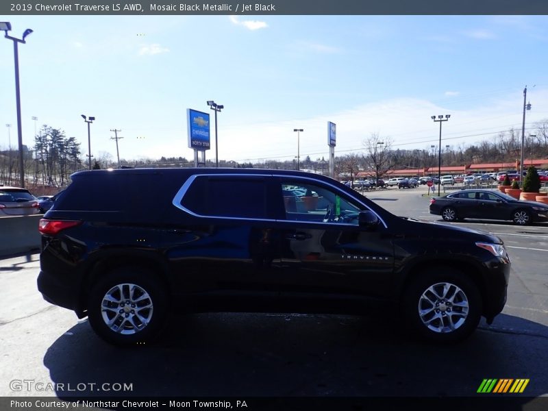 Mosaic Black Metallic / Jet Black 2019 Chevrolet Traverse LS AWD