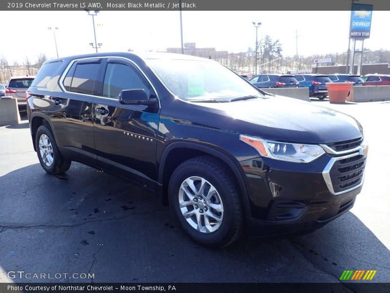 Mosaic Black Metallic / Jet Black 2019 Chevrolet Traverse LS AWD