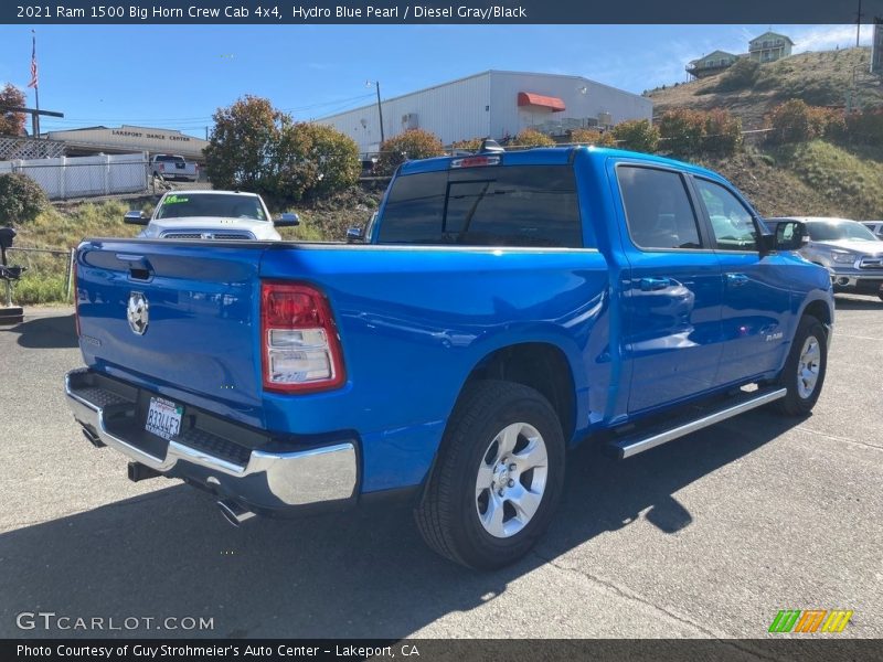 Hydro Blue Pearl / Diesel Gray/Black 2021 Ram 1500 Big Horn Crew Cab 4x4