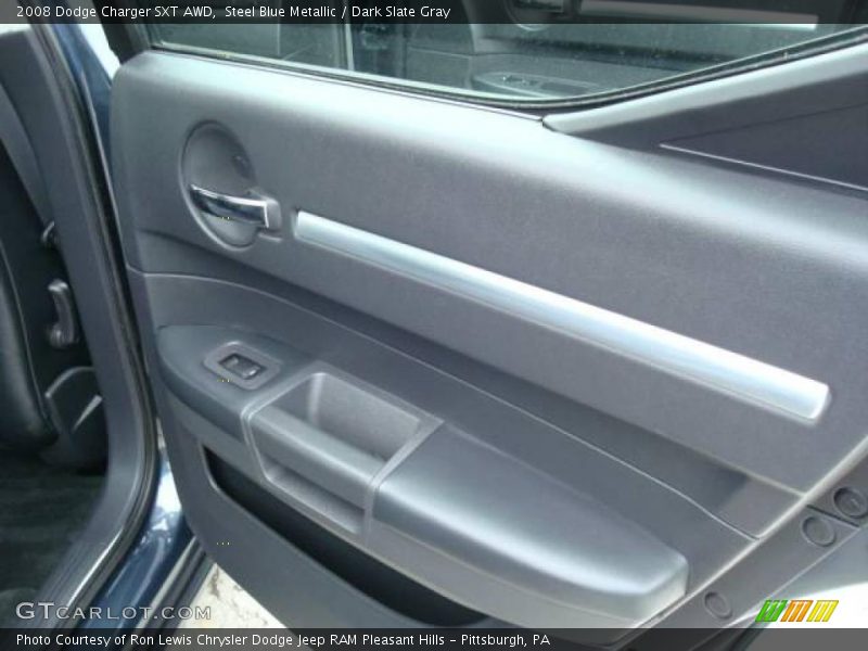 Steel Blue Metallic / Dark Slate Gray 2008 Dodge Charger SXT AWD