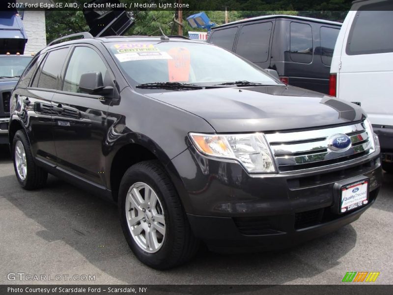 Carbon Metallic / Medium Light Stone 2007 Ford Edge SE AWD