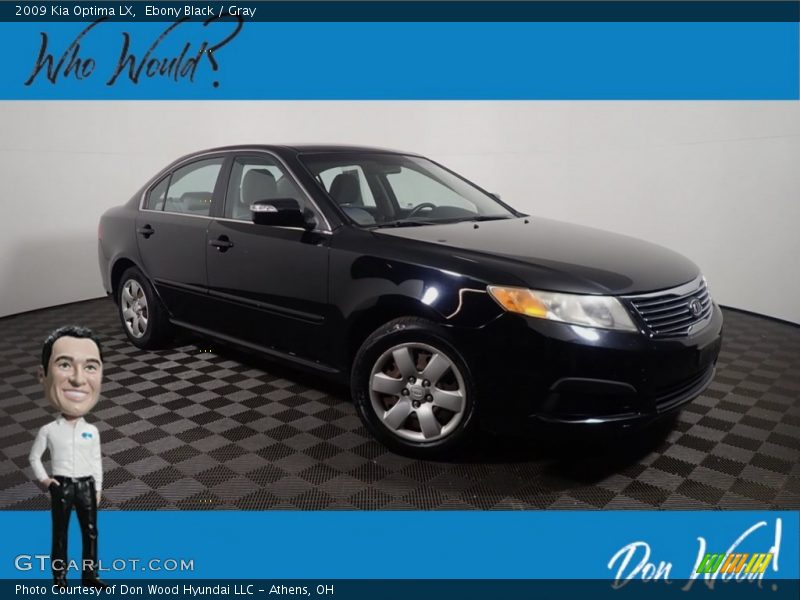Ebony Black / Gray 2009 Kia Optima LX