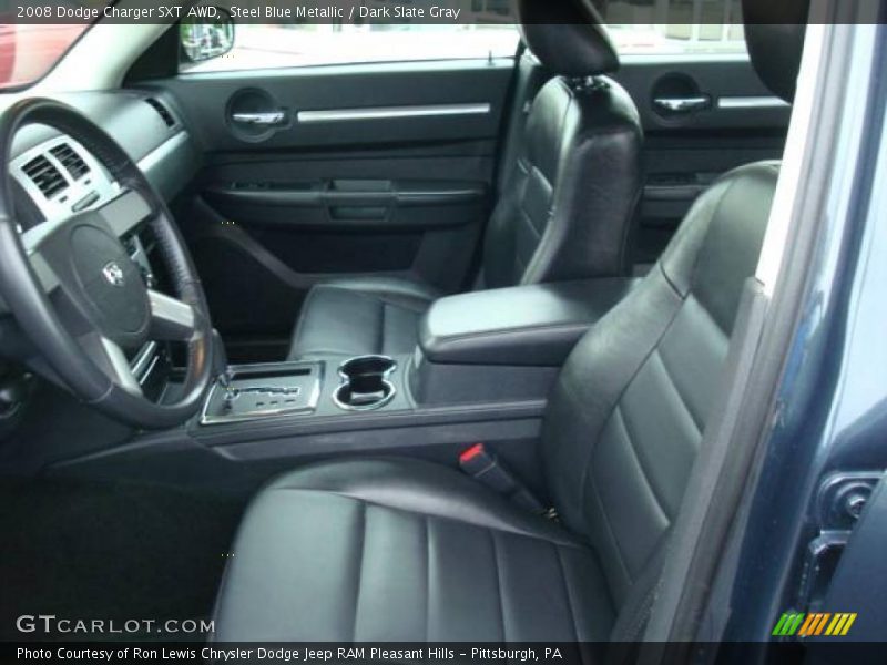 Steel Blue Metallic / Dark Slate Gray 2008 Dodge Charger SXT AWD