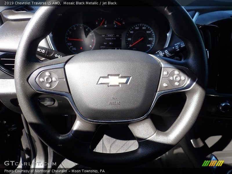 Mosaic Black Metallic / Jet Black 2019 Chevrolet Traverse LS AWD