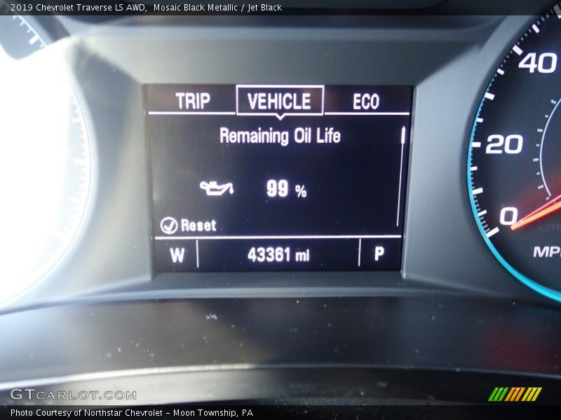 Mosaic Black Metallic / Jet Black 2019 Chevrolet Traverse LS AWD