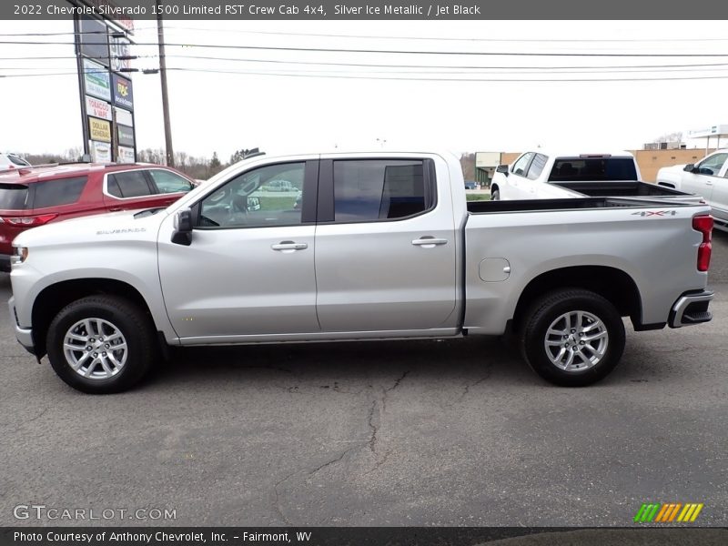 Silver Ice Metallic / Jet Black 2022 Chevrolet Silverado 1500 Limited RST Crew Cab 4x4