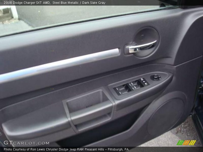 Steel Blue Metallic / Dark Slate Gray 2008 Dodge Charger SXT AWD