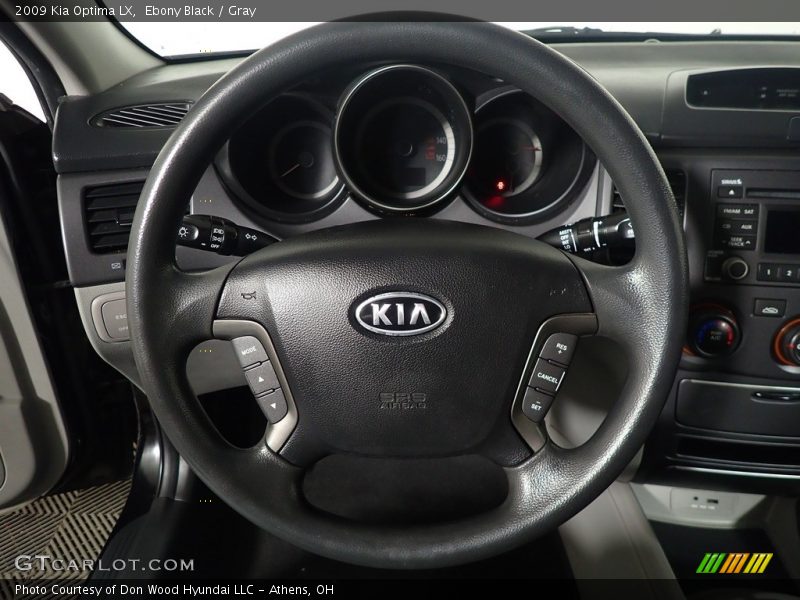 Ebony Black / Gray 2009 Kia Optima LX