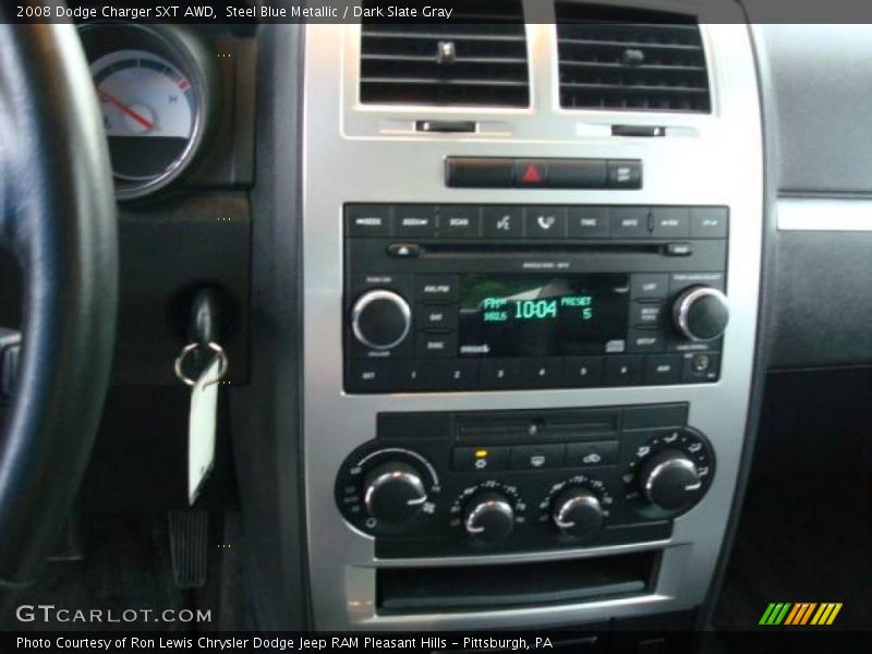 Steel Blue Metallic / Dark Slate Gray 2008 Dodge Charger SXT AWD
