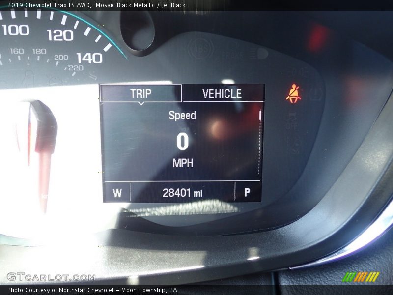Mosaic Black Metallic / Jet Black 2019 Chevrolet Trax LS AWD