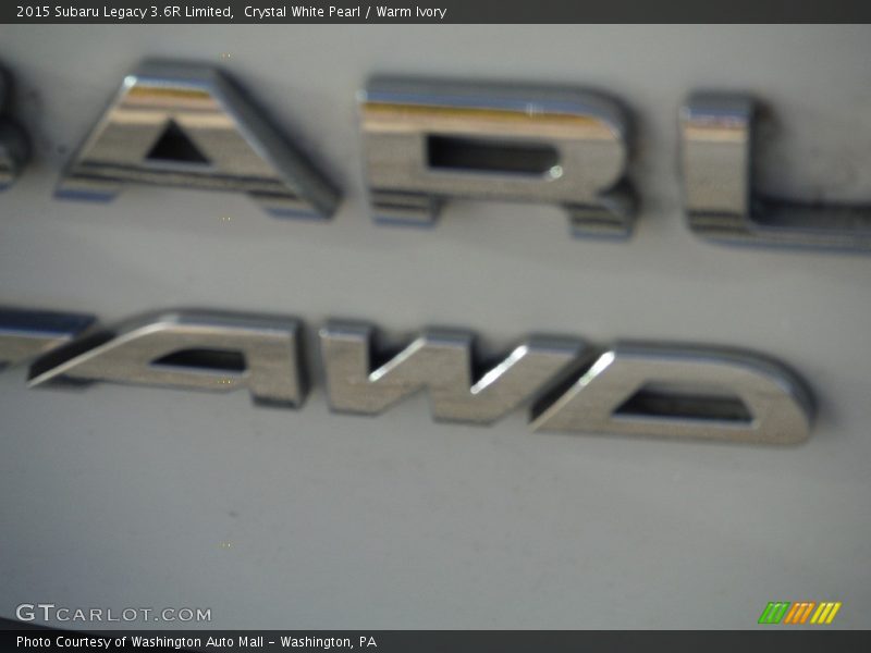 Crystal White Pearl / Warm Ivory 2015 Subaru Legacy 3.6R Limited