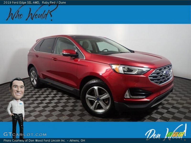 Ruby Red / Dune 2019 Ford Edge SEL AWD