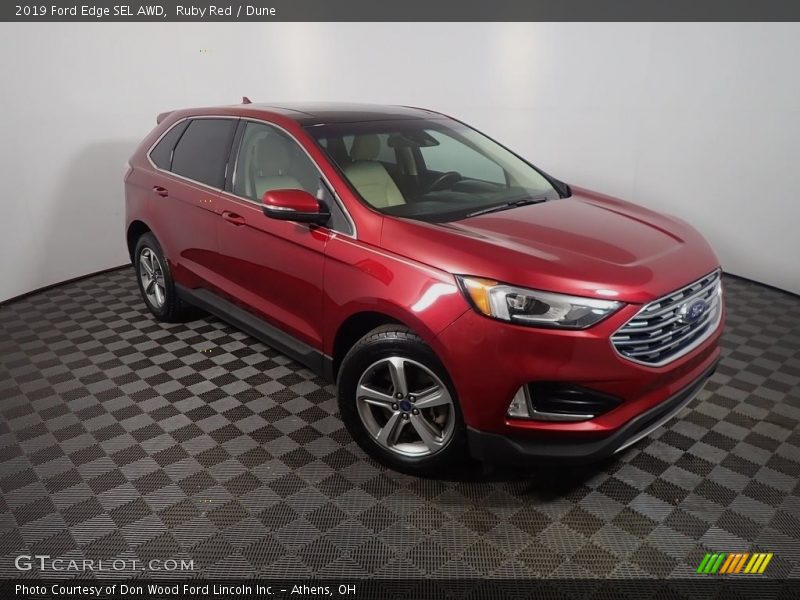 Ruby Red / Dune 2019 Ford Edge SEL AWD