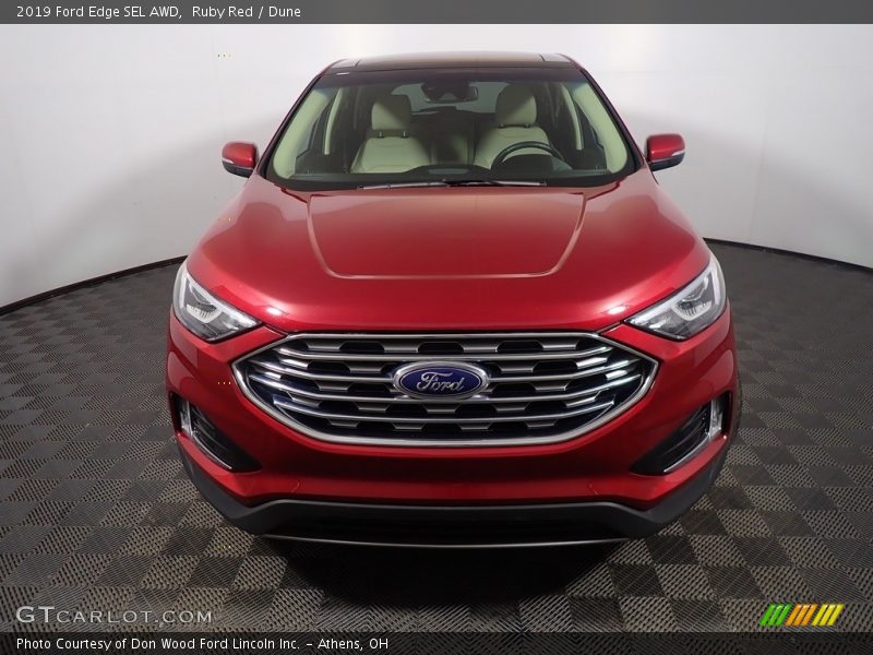 Ruby Red / Dune 2019 Ford Edge SEL AWD