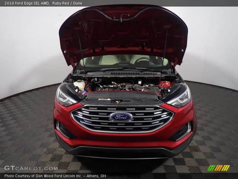 Ruby Red / Dune 2019 Ford Edge SEL AWD