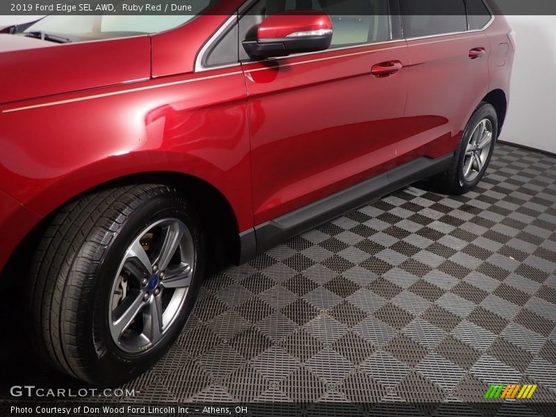 Ruby Red / Dune 2019 Ford Edge SEL AWD