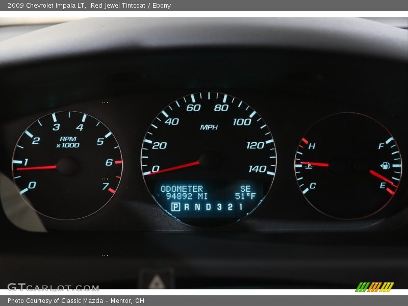 Red Jewel Tintcoat / Ebony 2009 Chevrolet Impala LT