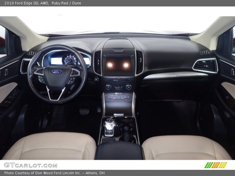 Ruby Red / Dune 2019 Ford Edge SEL AWD