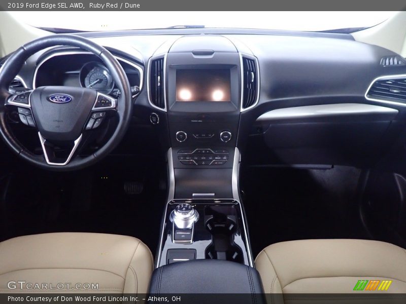 Ruby Red / Dune 2019 Ford Edge SEL AWD