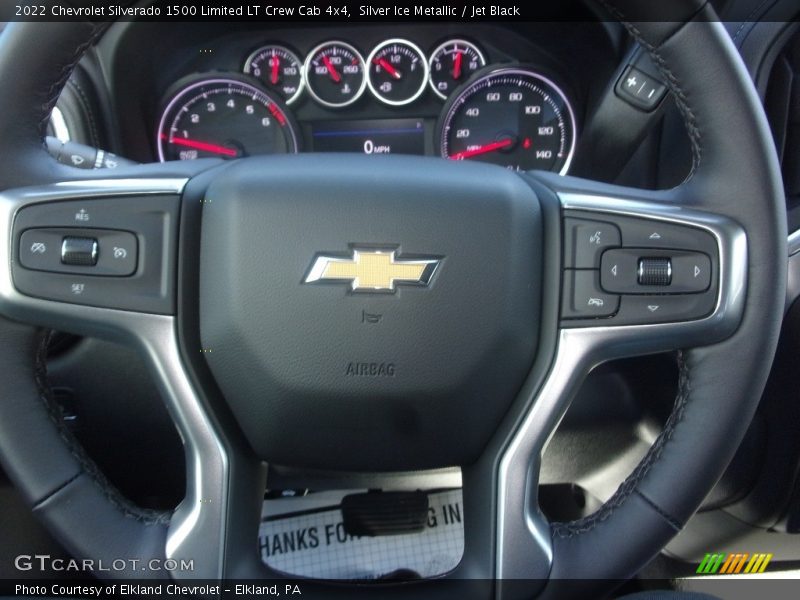 Silver Ice Metallic / Jet Black 2022 Chevrolet Silverado 1500 Limited LT Crew Cab 4x4