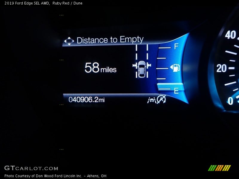 Ruby Red / Dune 2019 Ford Edge SEL AWD