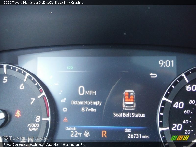 Blueprint / Graphite 2020 Toyota Highlander XLE AWD