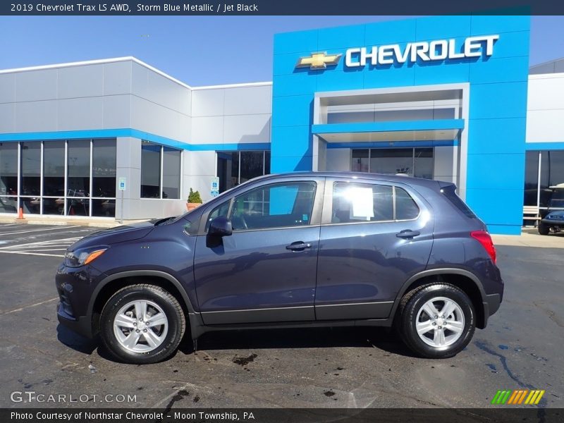 Storm Blue Metallic / Jet Black 2019 Chevrolet Trax LS AWD