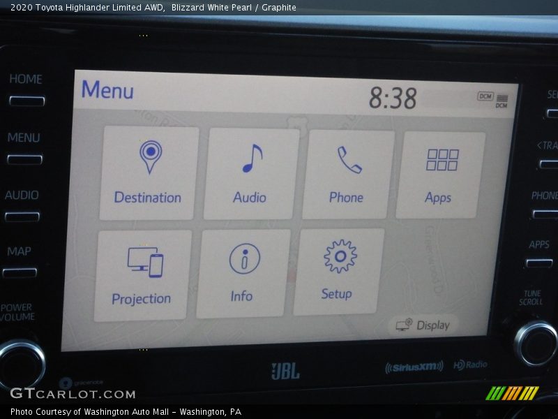 Blizzard White Pearl / Graphite 2020 Toyota Highlander Limited AWD