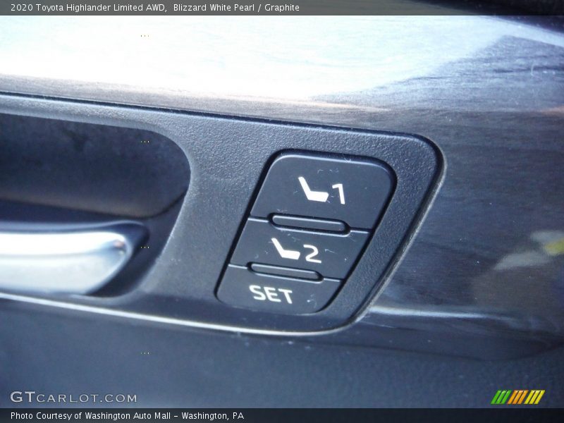 Blizzard White Pearl / Graphite 2020 Toyota Highlander Limited AWD