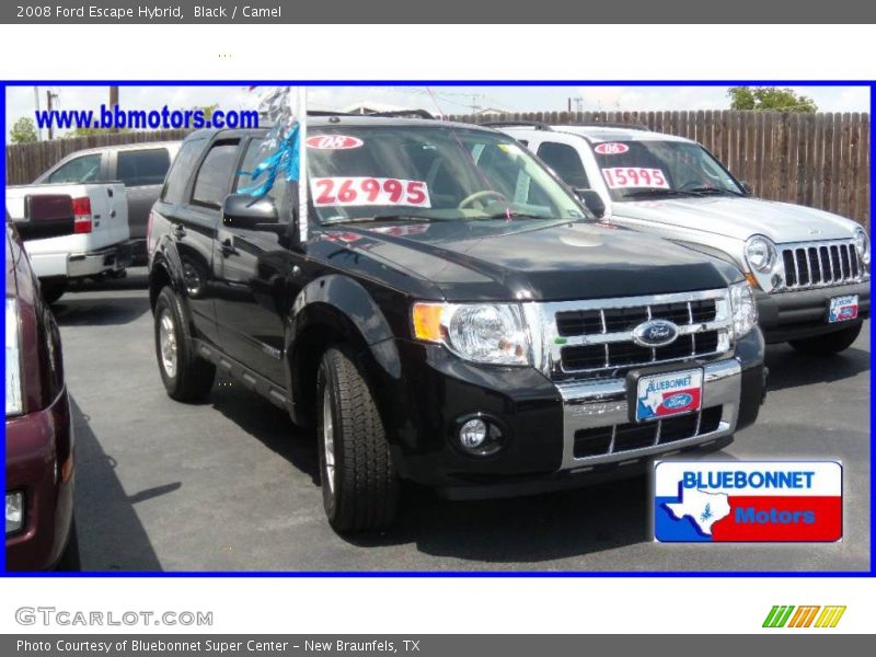 Black / Camel 2008 Ford Escape Hybrid
