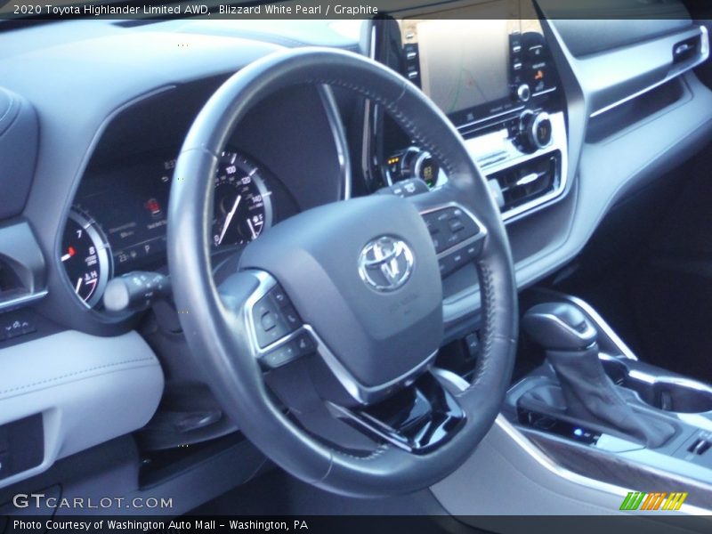 Blizzard White Pearl / Graphite 2020 Toyota Highlander Limited AWD