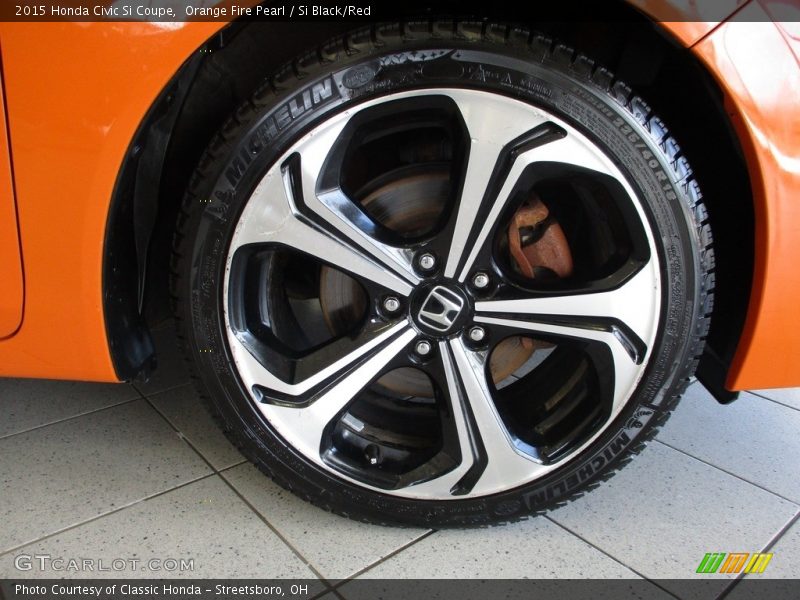Orange Fire Pearl / Si Black/Red 2015 Honda Civic Si Coupe