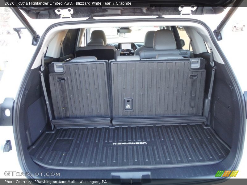 Blizzard White Pearl / Graphite 2020 Toyota Highlander Limited AWD