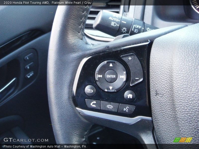 Platinum White Pearl / Gray 2020 Honda Pilot Touring AWD