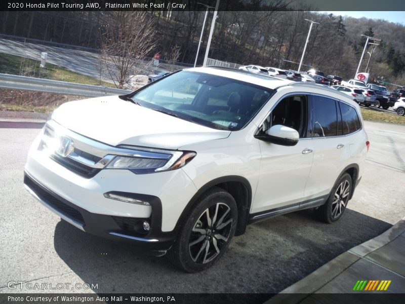 Platinum White Pearl / Gray 2020 Honda Pilot Touring AWD