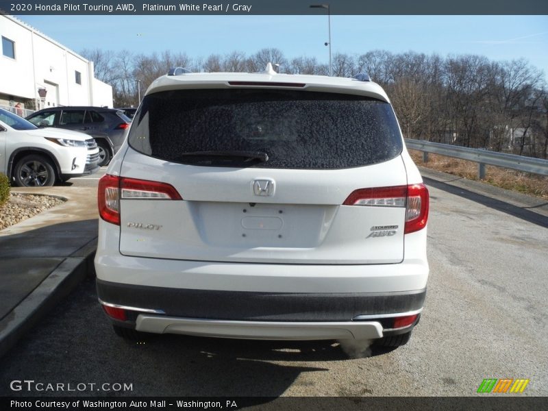 Platinum White Pearl / Gray 2020 Honda Pilot Touring AWD