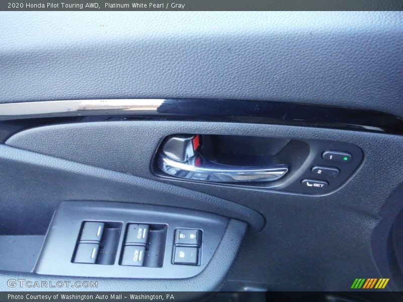 Platinum White Pearl / Gray 2020 Honda Pilot Touring AWD