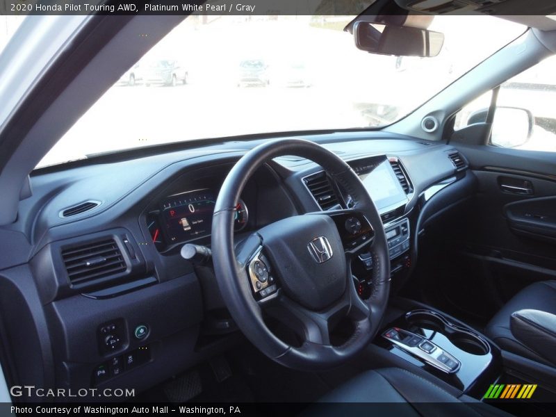 Platinum White Pearl / Gray 2020 Honda Pilot Touring AWD
