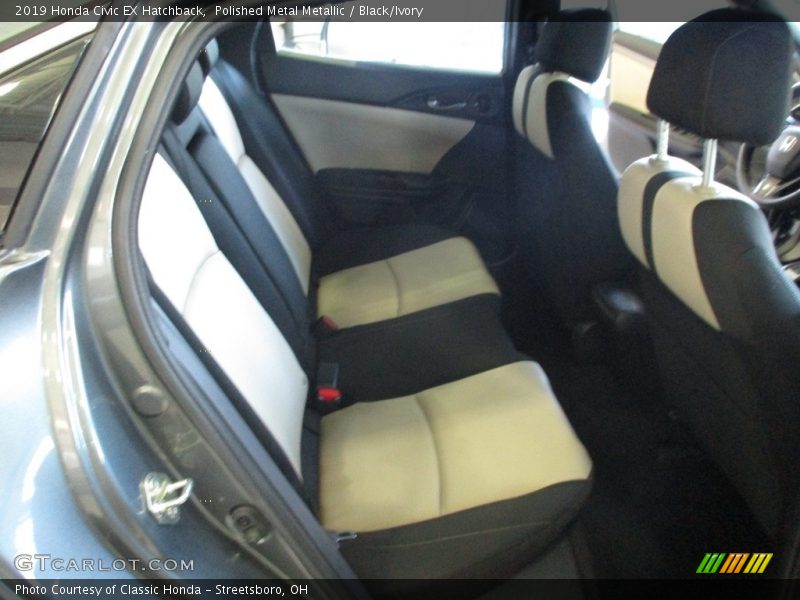 Polished Metal Metallic / Black/Ivory 2019 Honda Civic EX Hatchback