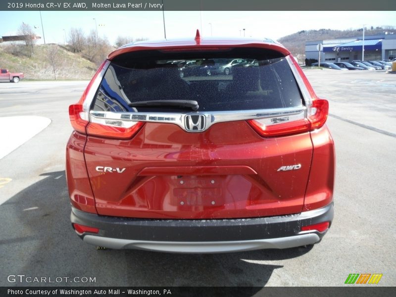 Molten Lava Pearl / Ivory 2019 Honda CR-V EX AWD