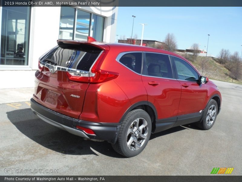 Molten Lava Pearl / Ivory 2019 Honda CR-V EX AWD