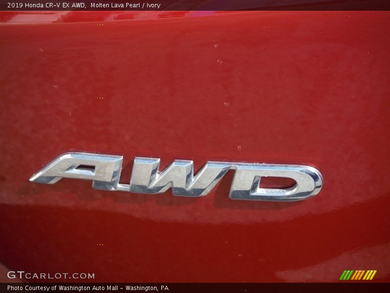Molten Lava Pearl / Ivory 2019 Honda CR-V EX AWD