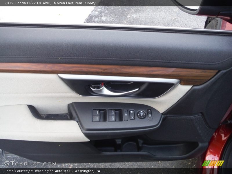 Molten Lava Pearl / Ivory 2019 Honda CR-V EX AWD