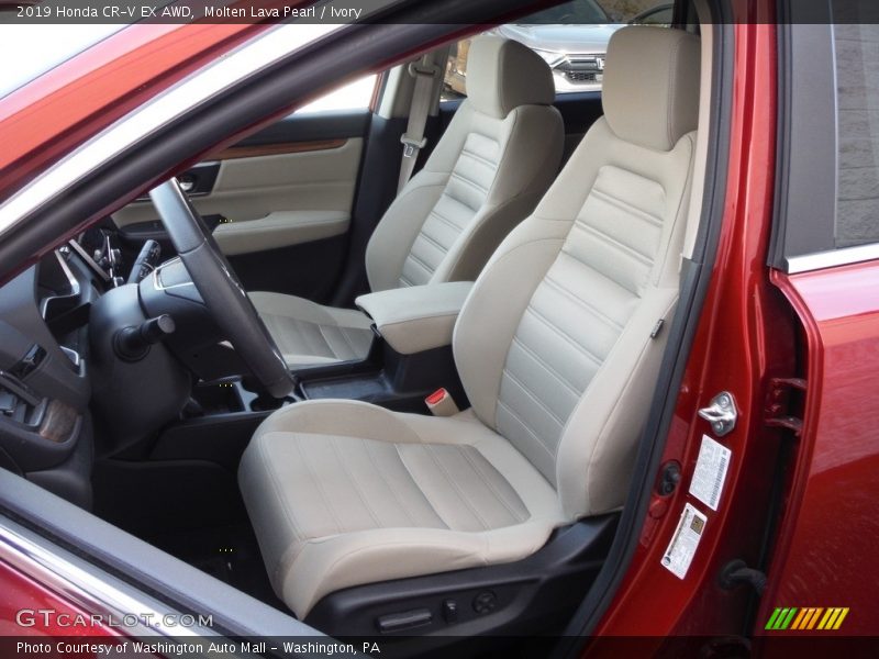 Molten Lava Pearl / Ivory 2019 Honda CR-V EX AWD